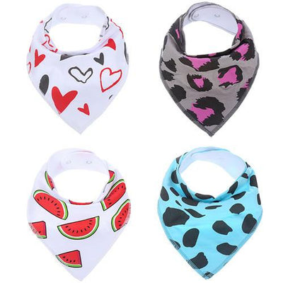 4Pcs Baby Bandana Bibs