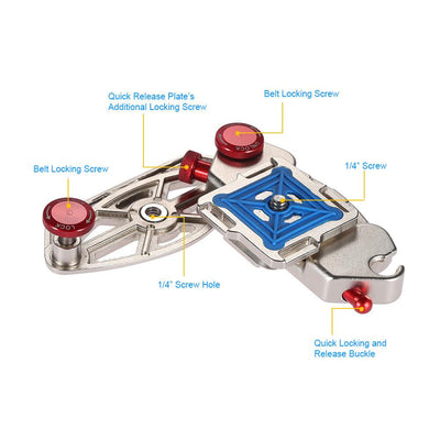 Quick-Release Camera Belt w/ Metal Holster