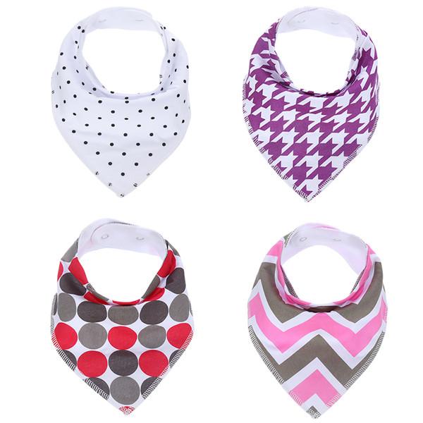 4Pcs Baby Bandana Bibs