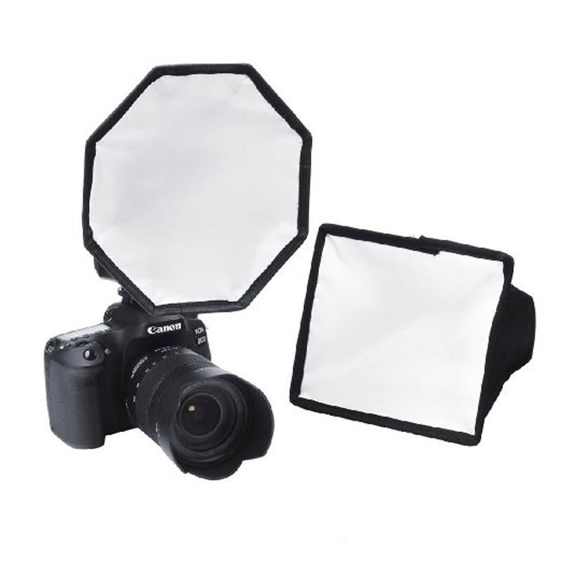 Photo Stuio SoftBox Universal Octagon 20cm + 15x20cm Portable Flash Diffuser Kits For External Flash