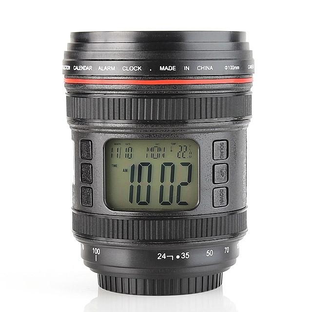 Camera Lens Alarm Clock with Projector Lamp