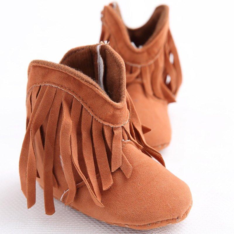 Baby Fringe Moccasin Boots