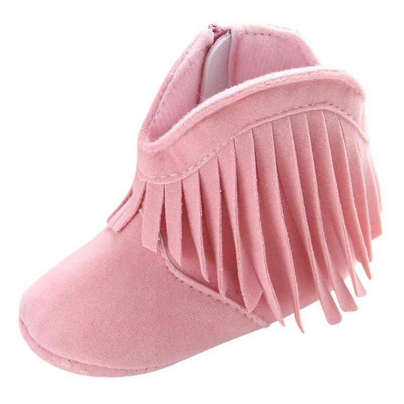 Baby Fringe Moccasin Boots