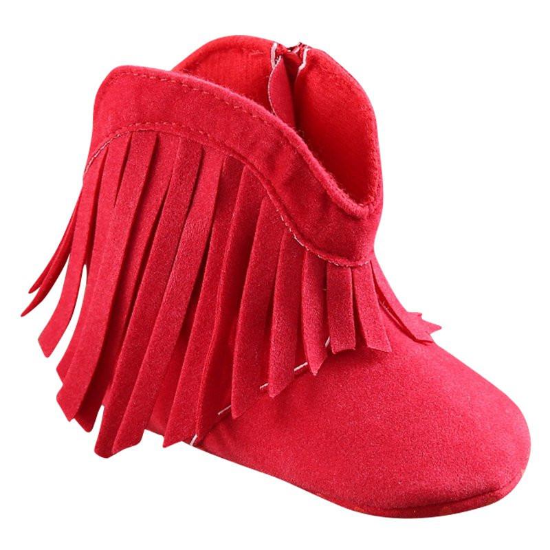 Baby Fringe Moccasin Boots