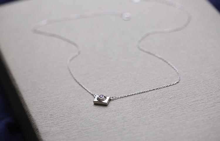 Silver Necklaces Camera Pendants