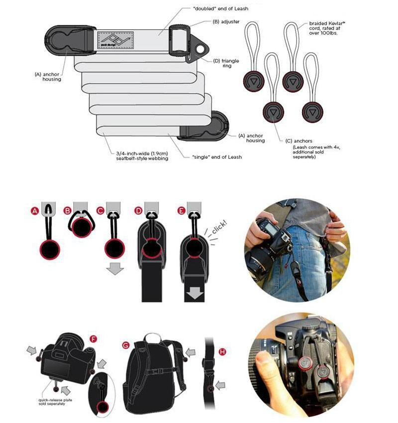 Professional Camera Holster Adjustable Quick Release Camera Strap (19-60in)