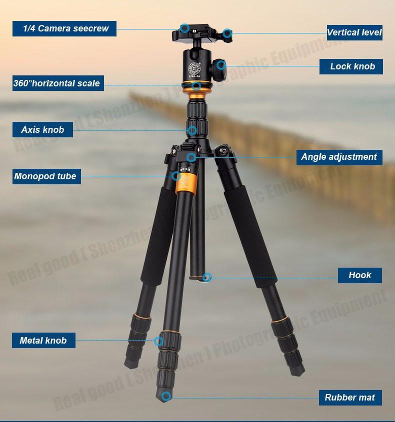 Professional Aluminum Tripod/Monopod - Max Loading 6Kg