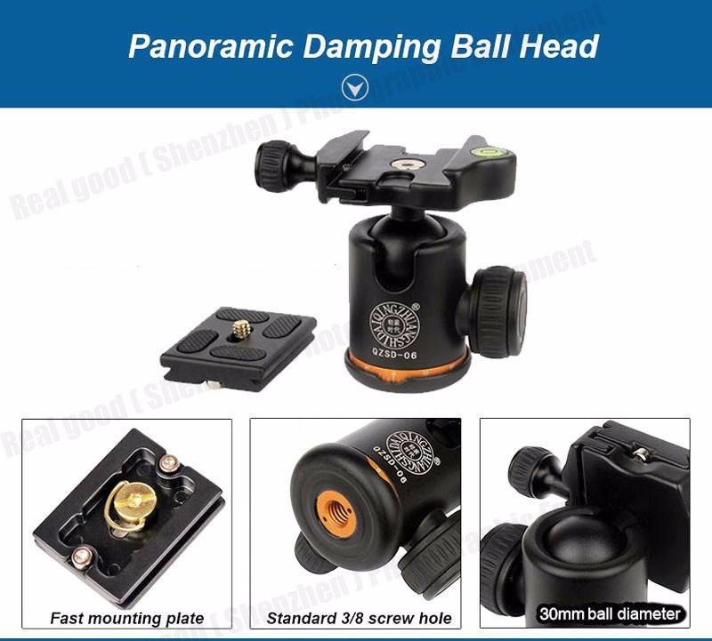 Professional Aluminum Tripod/Monopod - Max Loading 6Kg