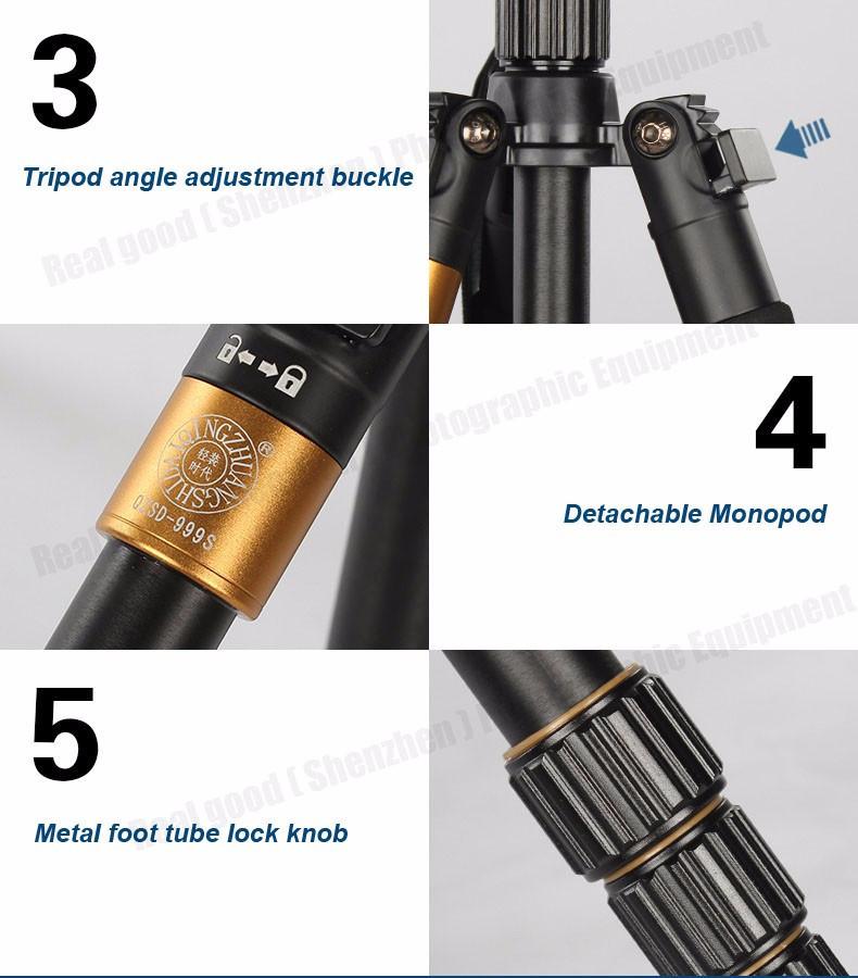 Professional Aluminum Tripod/Monopod - Max Loading 6Kg