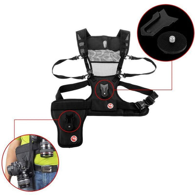 Micnova MQ-MSP01 Photographer Vest with Dual Side Holster