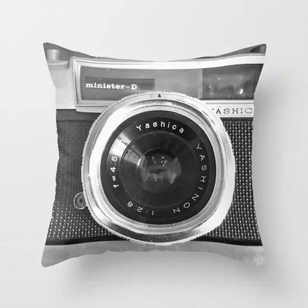 3D Camera Throw Pillow Cover (16" x 16")