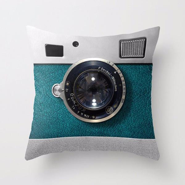 3D Camera Throw Pillow Cover (16" x 16")