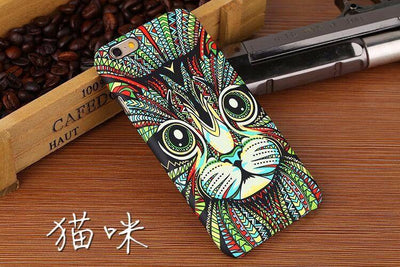 Glow-In-The-Dark Animals Pattern Hard Back Phone Case For iPhone se 5s 6 6s
