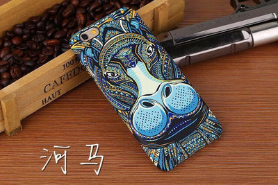 Glow-In-The-Dark Animals Pattern Hard Back Phone Case For iPhone se 5s 6 6s