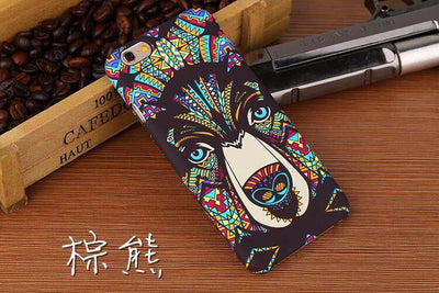 Glow-In-The-Dark Animals Pattern Hard Back Phone Case For iPhone se 5s 6 6s