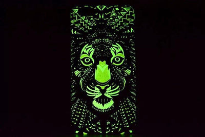 Glow-In-The-Dark Animals Pattern Hard Back Phone Case For iPhone se 5s 6 6s