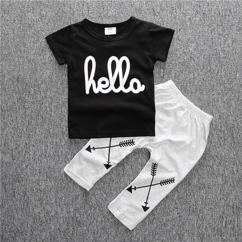 T-shirt pants baby clothing sets