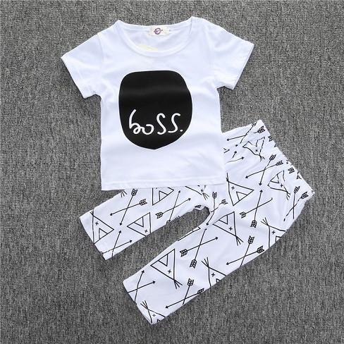 T-shirt pants baby clothing sets