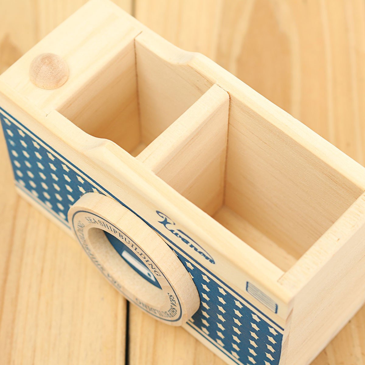 Handmade Wooden Camera Storage Box/Pen Pencil Holder
