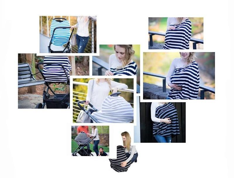 Solid Color Baby Car Seat Cover Canopy and Nursing Cover