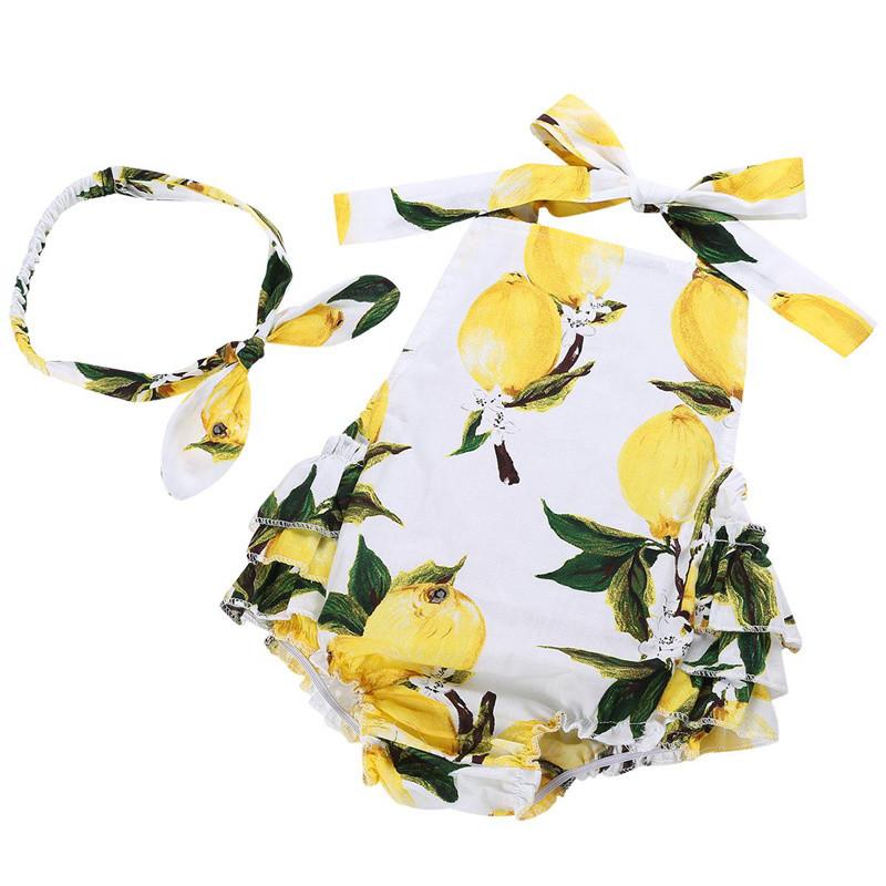 Floral Baby Girl Romper & Headband