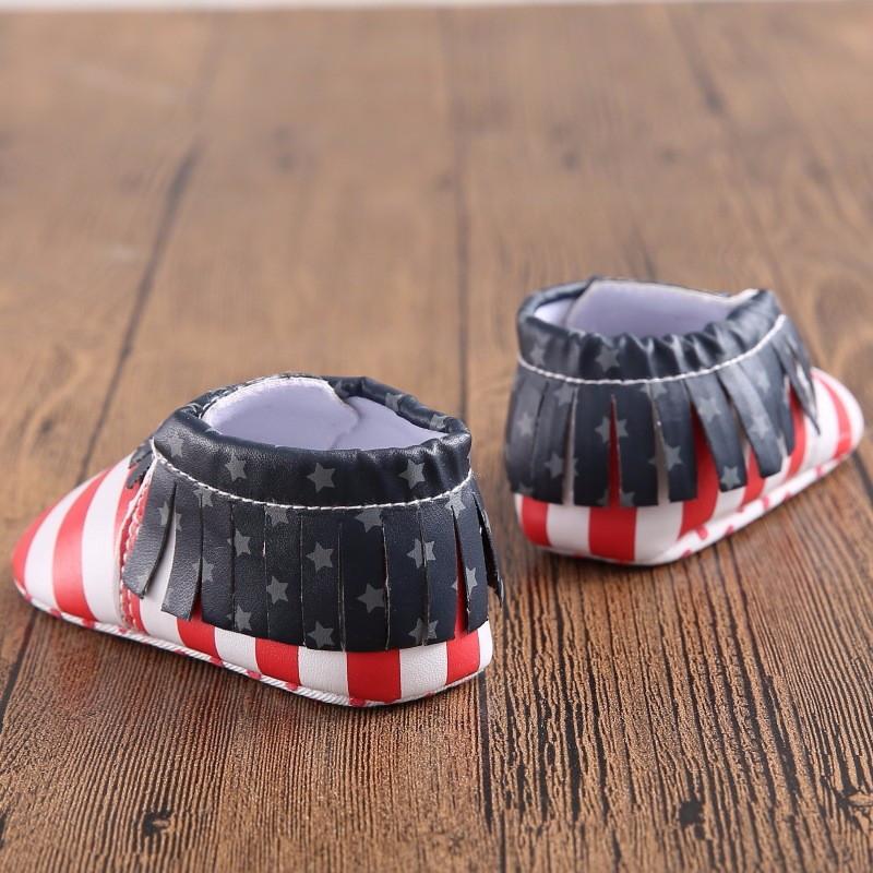 USA Flag Baby Moccasins