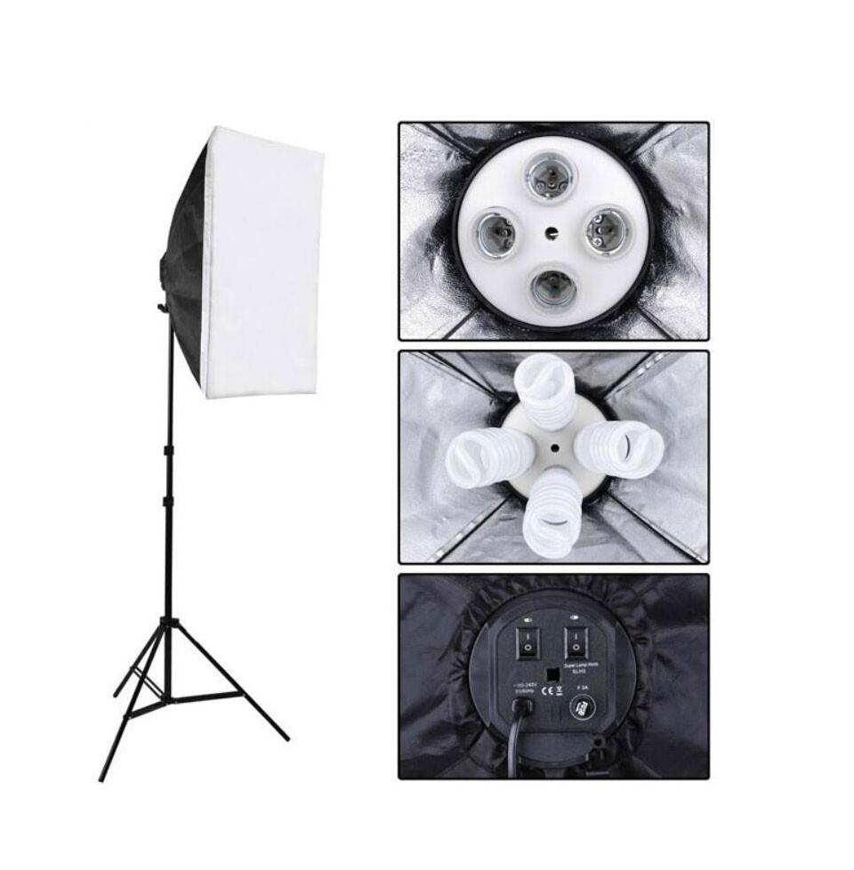 100-240V Photo Studio Photography Continuous Light Softbox Kit