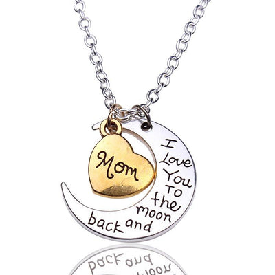 I Love You To The Moon And Back Silver Necklace