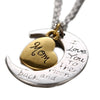 I Love You To The Moon And Back Silver Necklace