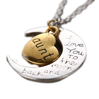 I Love You To The Moon And Back Silver Necklace