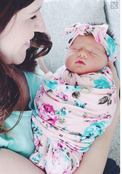 swaddle blanket and headband set