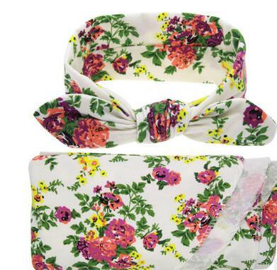 swaddle blanket and headband set