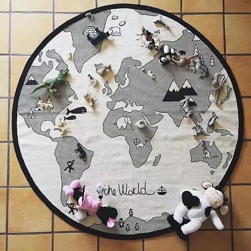 Play Mat Round World Adventures Carpet Room Decoration