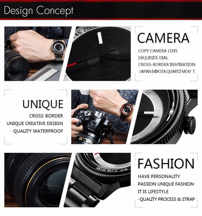 Break Original Luxury Quartz Camera Lens Watch