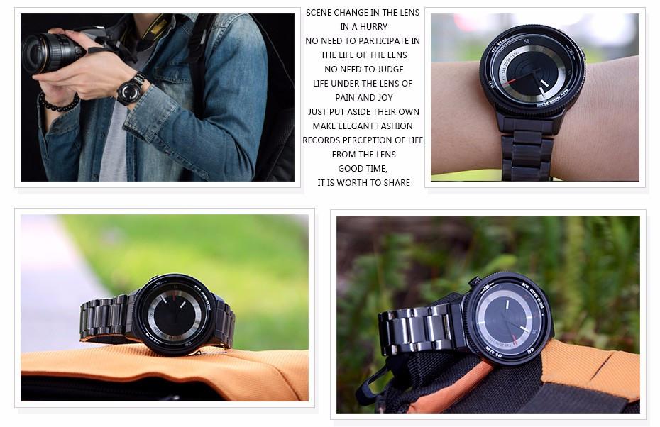 Break Original Luxury Quartz Camera Lens Watch