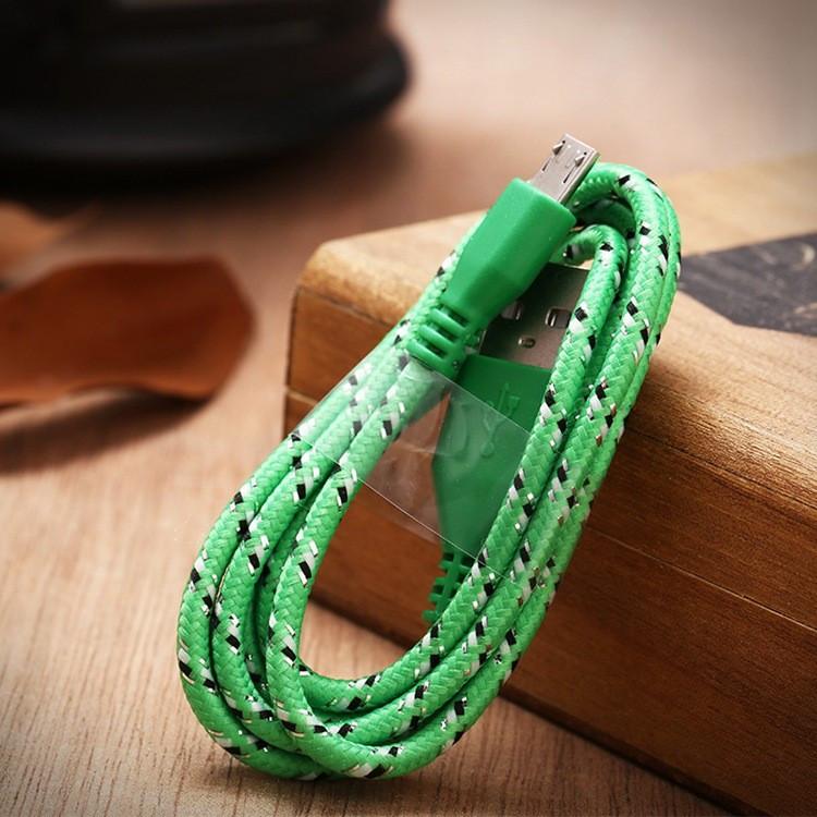 3ft/6ft Nylon Braided Micro USB Cable For Samsung Galaxy Cell phones
