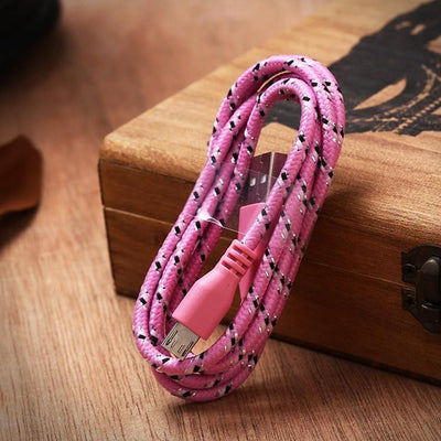 3ft/6ft Nylon Braided Micro USB Cable For Samsung Galaxy Cell phones