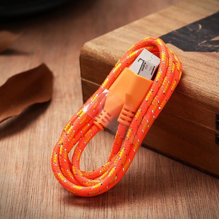 3ft/6ft Nylon Braided Micro USB Cable For Samsung Galaxy Cell phones