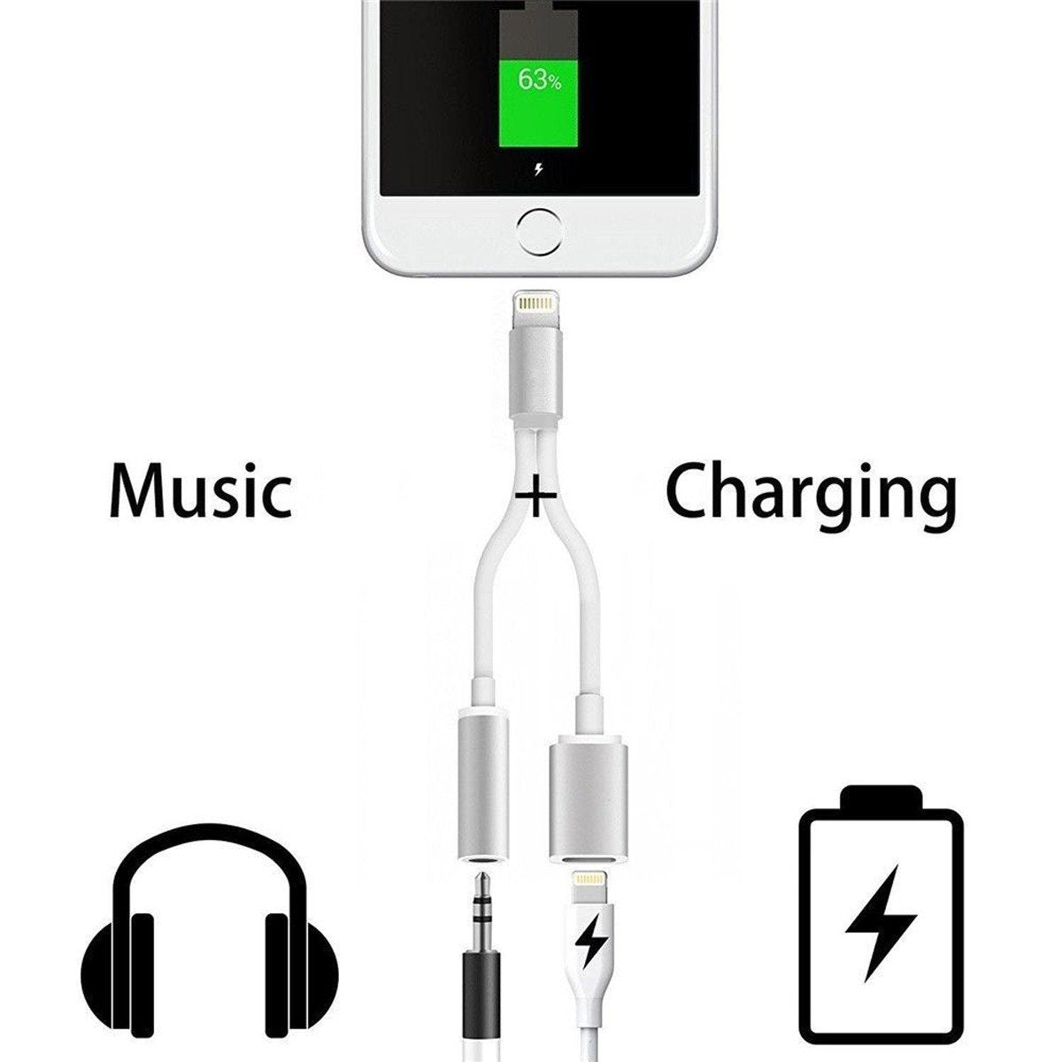 2 In 1 Lightning Charger & Audio Jack