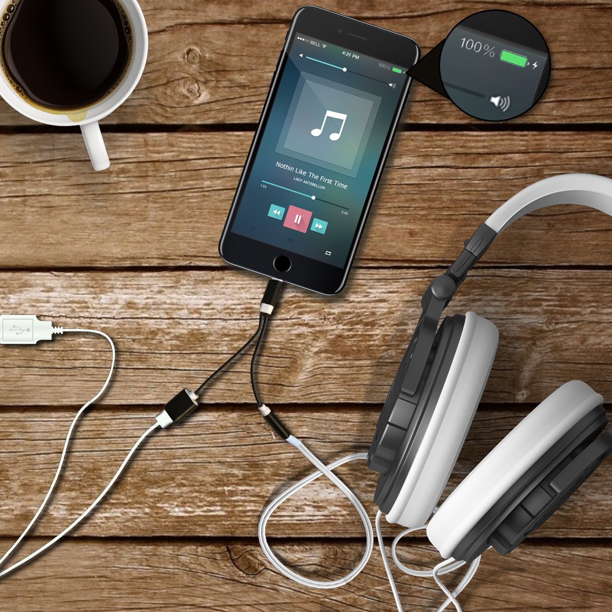 2 In 1 Lightning Charger & Audio Jack