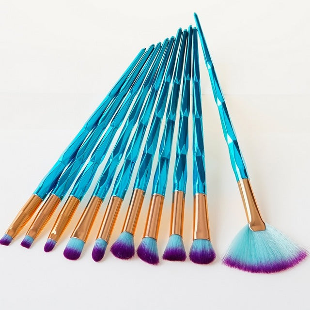4 & 10 Pc Unicorn Brush Sets
