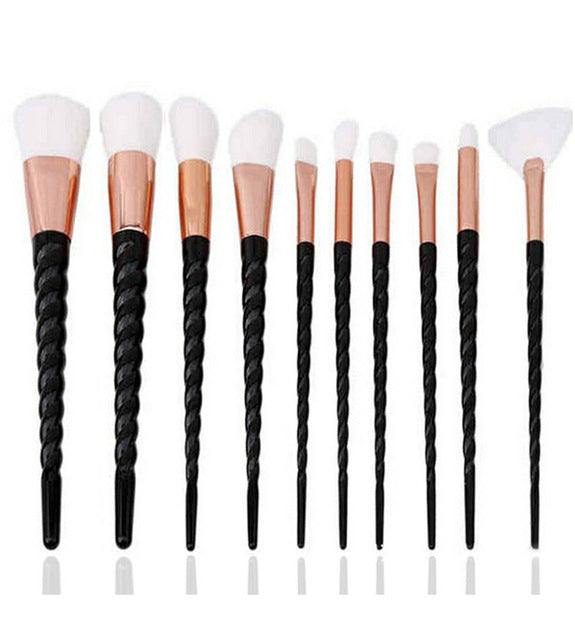 10pc Unicorn Maekup Brushes