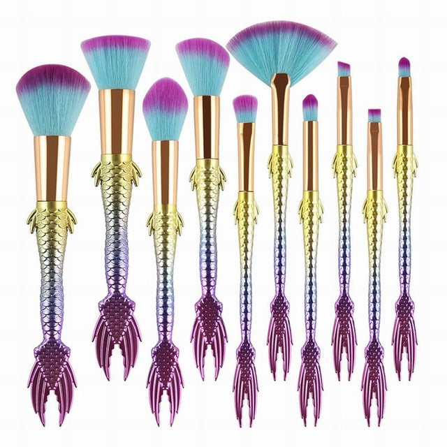 5/10pcs Fish Tail Makeup Brushes