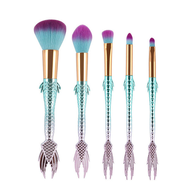 5/10pcs Fish Tail Makeup Brushes