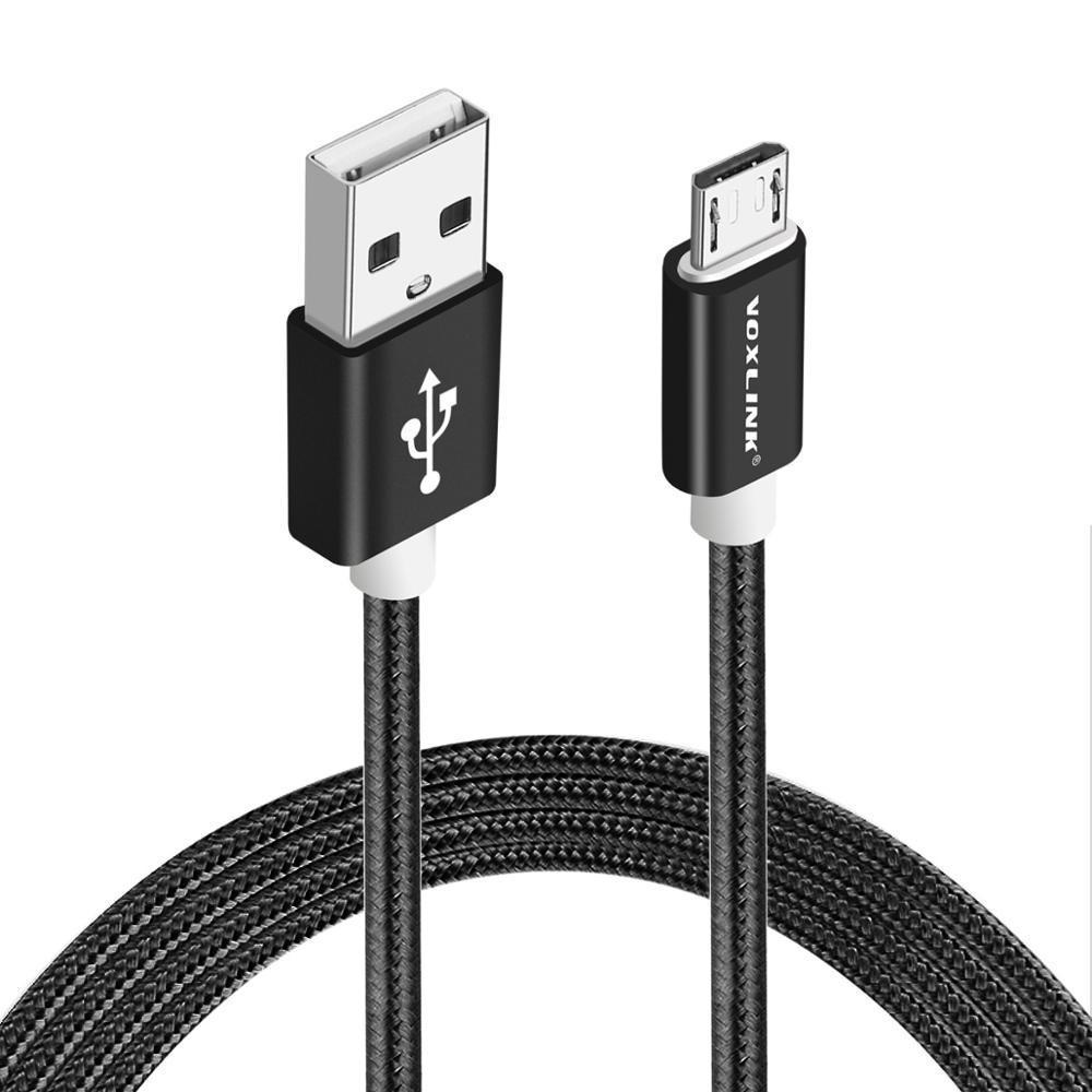 VOXLINK 0.5m/1m/2m/3m Nylon Braided Micro/Lightning to USB Data/Charging Cable for iPhone/Android