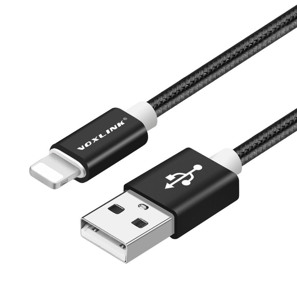 VOXLINK 0.5m/1m/2m/3m Nylon Braided Micro/Lightning to USB Data/Charging Cable for iPhone/Android