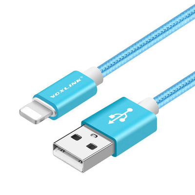 VOXLINK 0.5m/1m/2m/3m Nylon Braided Micro/Lightning to USB Data/Charging Cable for iPhone/Android