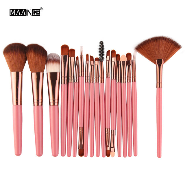 18 Pc Makeup Brush Set
