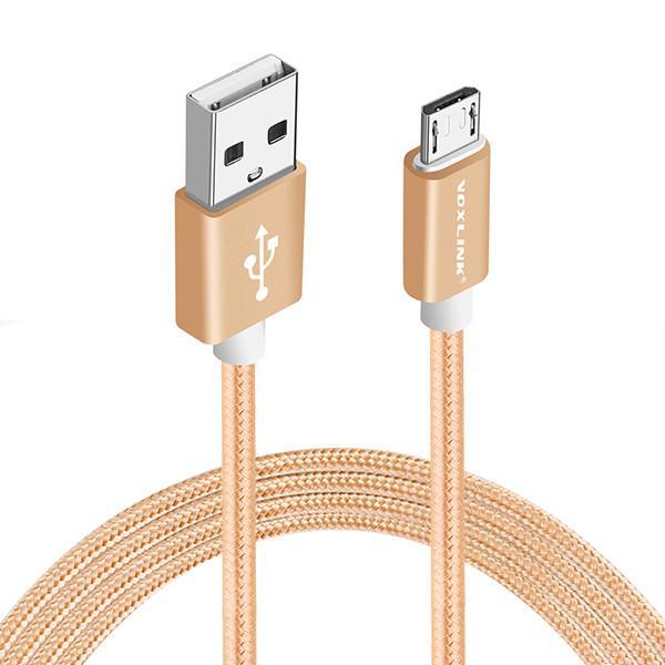 VOXLINK 0.5m/1m/2m/3m Nylon Braided Micro/Lightning to USB Data/Charging Cable for iPhone/Android