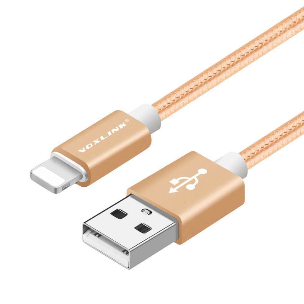 VOXLINK 0.5m/1m/2m/3m Nylon Braided Micro/Lightning to USB Data/Charging Cable for iPhone/Android